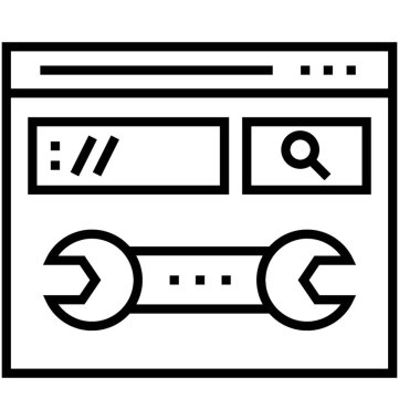 Web sitesi hizmeti vektör simge