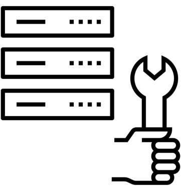 Veri yönetimi vektör simgesi