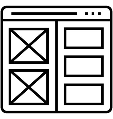 Web Tasarım kroki vektör simgesi