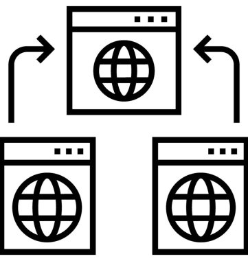 Geri bağlantısı vektör simgesi