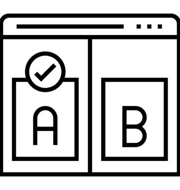 AB test vektör simgesi