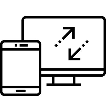 Duyarlı tasarım vektör simgesi