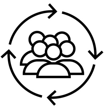 Dış kaynak yönetimi vektör simgesi