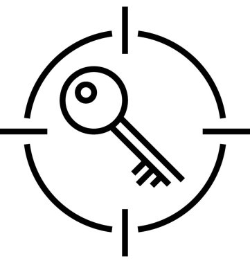 Key word Vector Icon clipart