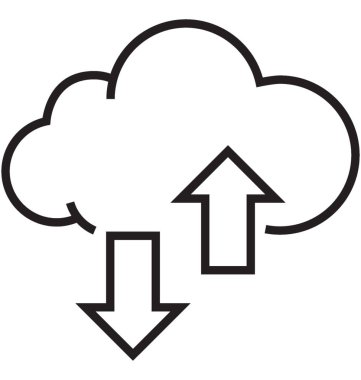 Upload ve Download vektör simgesi