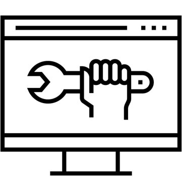 Bakım satırı vektör simgesi