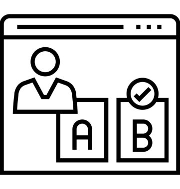 Kullanıcı test vektör simgesi