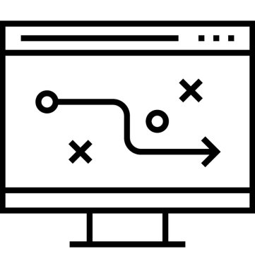 Dijital strateji vektör simgesi