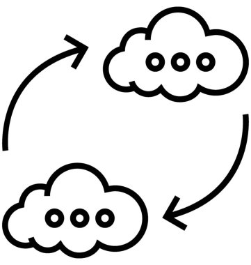 Bulut eşitlemek vektör simgesi