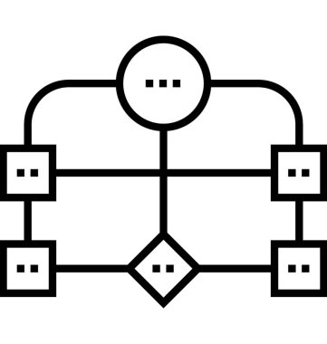 Akış şeması vektör simgesi