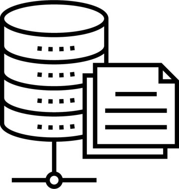 Veri bilgi vektör simgesi