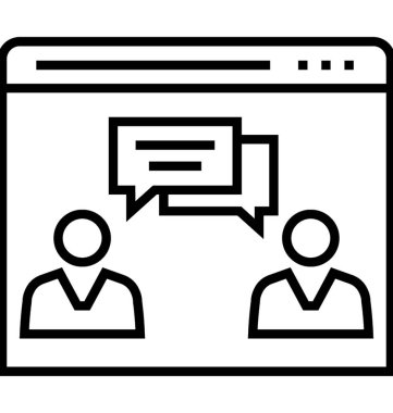 Proje toplantı vektör simgesi