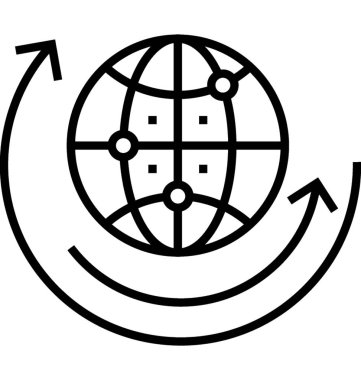 Küresel çözüm vektör simgesi