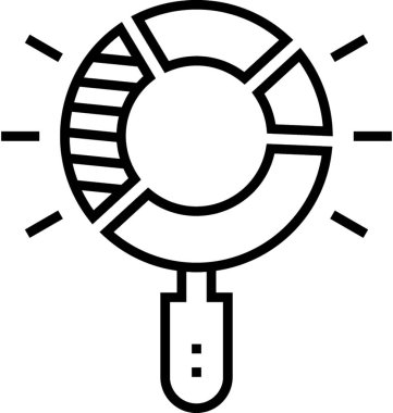 Pazar analizi vektör simgesi