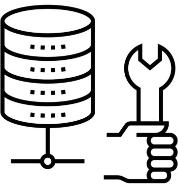 Veri yönetimi vektör simgesi