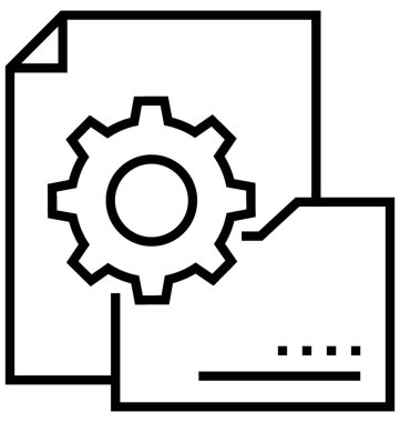 Veri işlem vektör simgesi