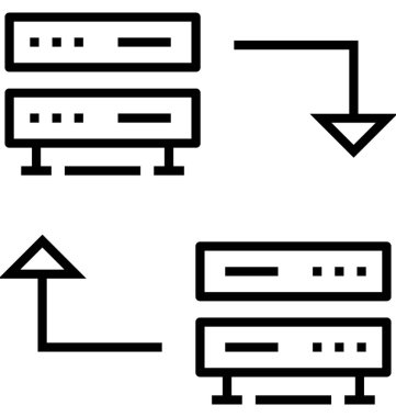 veri değişim vektör simgesi