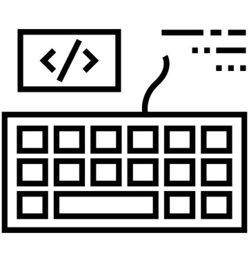 Programlama satırı vektör simgesi