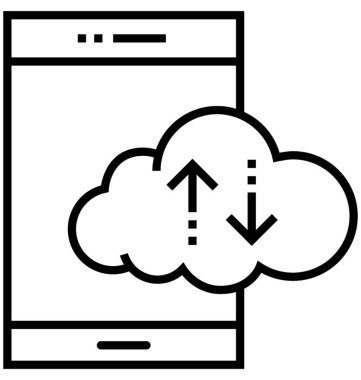 Sync çizgi vektör simgesi