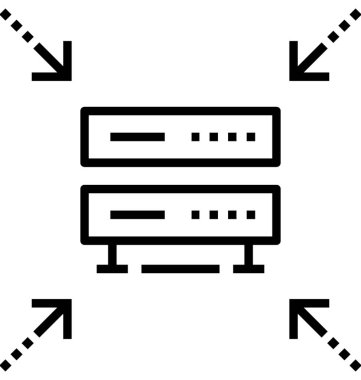 veri merkezi vektör simgesi