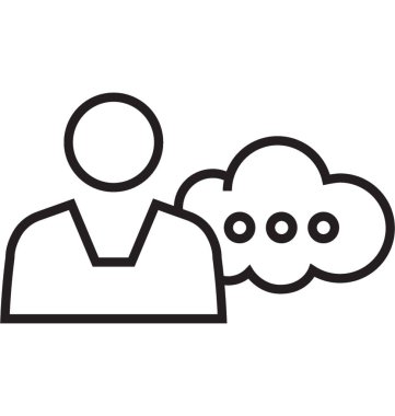 Kişisel satırı vektör simgesi