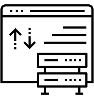 Web sunucu vektör simgesi