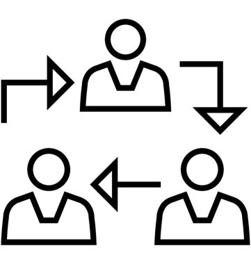 takım çalışma vektör simgesi