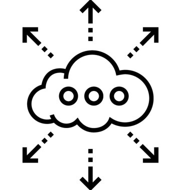 Bulut hizmet vektör simgesi