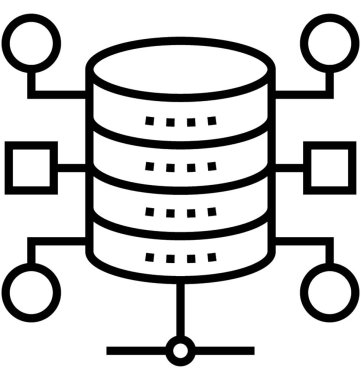 Veritabanı mimarisi vektör simgesi