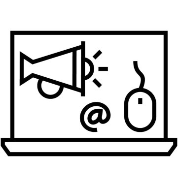 Online Pazarlama vektör simgesi