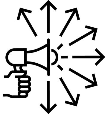 Buzz pazarlama vektör simgesi