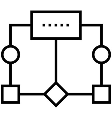 Akış diyagramı vektör simgesi