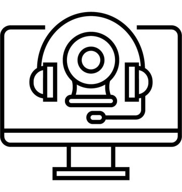 Video konferans vektör simgesi