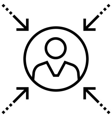 Kullanıcı merkezli vektör simgesi