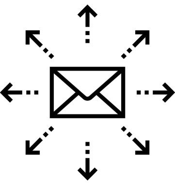 e-posta pazarlama vektör simgesi