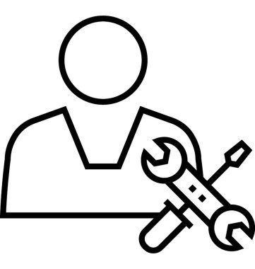 Teknik destek vektör simgesi