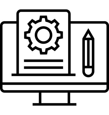 Blog yönetimi vektör simgesi