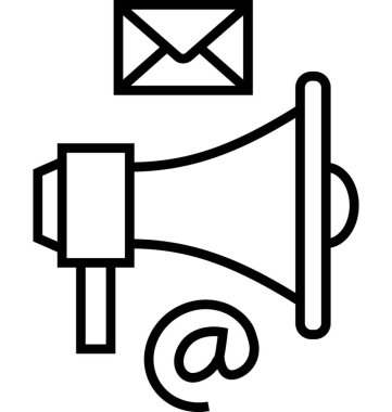 Pazarlama satırı vektör simgesi