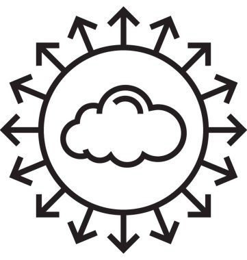 Büyük veri vektör simgesi