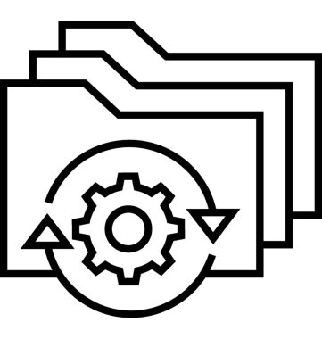 Teknik satırı vektör simgesi