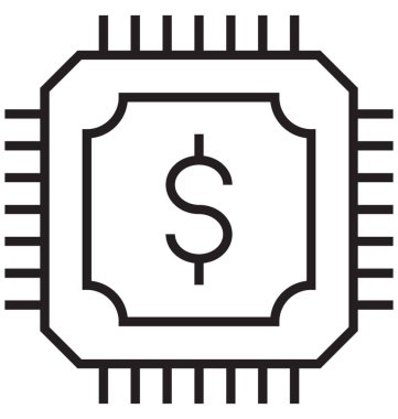 Dijital para vektör simgesi