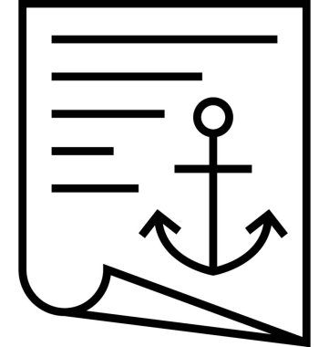 Çapa metin vektör simgesi