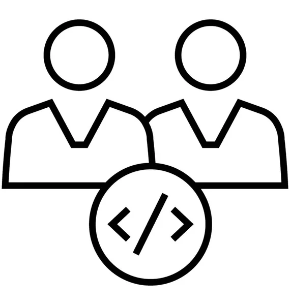Pair Programming Vector Icon — Stock Vector