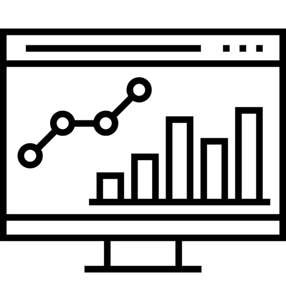 Analytics Satırı Vektör Simgesi — Stok Vektör