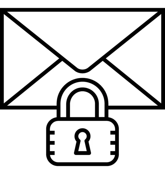 Mail Sicherheitsvektorsymbol — Stockvektor