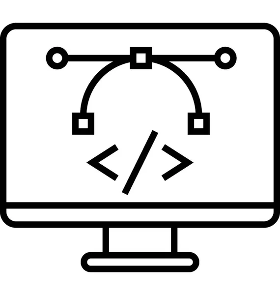 Projektowania Kodowania Wektor Ikona — Wektor stockowy