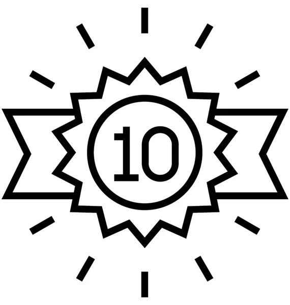 Top Ten Valoración Vector Icono — Vector de stock