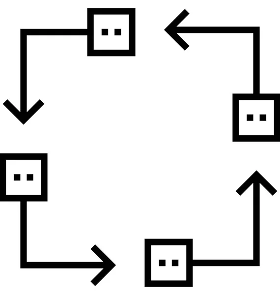 Diagrama Flujo Vector Icono — Archivo Imágenes Vectoriales