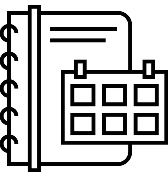 Vektor Symbol Für Den Projektfahrplan — Stockvektor