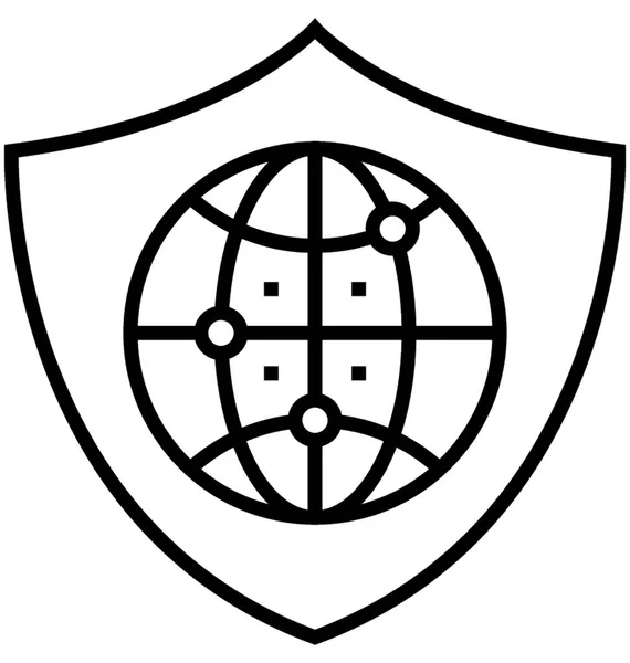 Network Security Vector Icon — Stock Vector